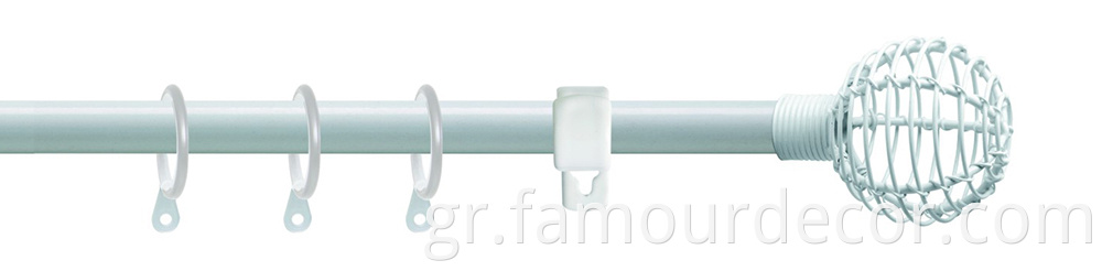 White Bracket Curtain Rod Iron Curtain Rod